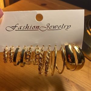 Fashion Jewelry Faux Gold Hoop Earrings NWT